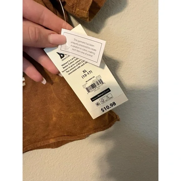 No Boundaries | Burnt Orange Brown Graphic Tee with Distressed Desert Print - Picture 4 of 7